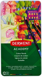 Kleurpotloden Derwent Academy blik à 12 stuks assorti