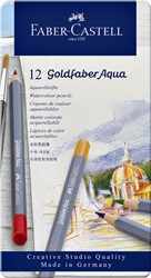 Kleurpotloden Faber Castell Goldfaber aquarel blik à 12 stuks assorti