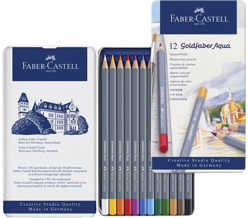 Kleurpotloden Faber-Castell Goldfaber aquarel assorti blik à 12 stuks-2