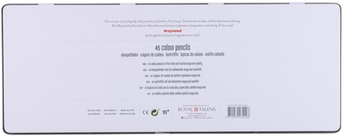 Kleurpotloden Bruynzeel Holland blik à 45 stuks assorti-3