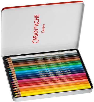 Kleurpotloden Caran d'Ache Swisscolor aquarel 18 stuks assorti-2