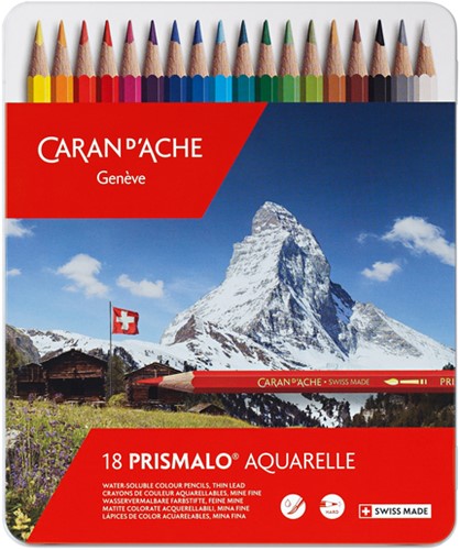 Kleurpotloden Caran d'Ache Prismalo 18 stuks assorti