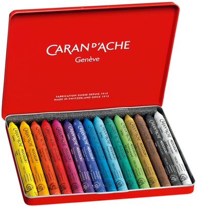 Waskrijt Caran d'Ache neocolor-I 15 stuks assorti-2