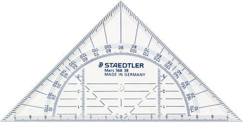 Geodriehoek Staedtler 568 160mm transparant-2