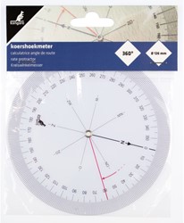 Koershoekmeter Kangaro kunststof 126mm transparant