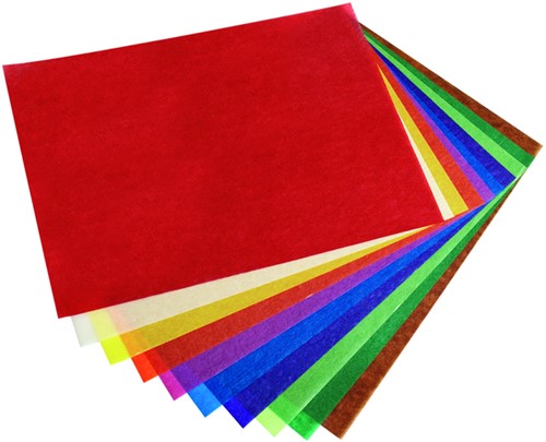 Transparant papier Folia 18.5x29.7cm 42gr 10 vel 10 kleuren-2