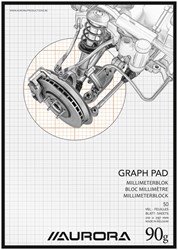 Millimeterblok Aurora A4 50 vel 90 gram bruin