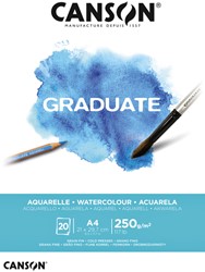 Aquarelblok Canson Graduate A4 250gr 20vel