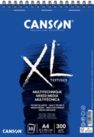 Aquarelblok Canson  XL Mix Media  A4 300gr spiraal 30 vel