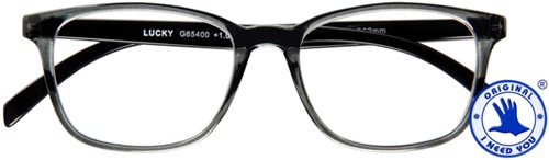 Leesbril I Need You +2.00 dpt Lucky grijs-zwart