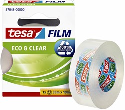 Plakband tesafilm® Eco & Clear 19mmx33m transparant