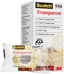 Plakband Scotch 550 15mmx33m transparant