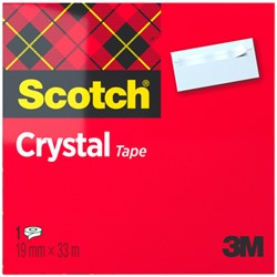 Plakband Scotch Crystal 600 19mmx33m transparant