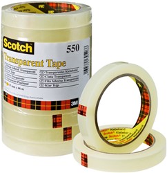 Plakband Scotch 550 15mmx66m transparant