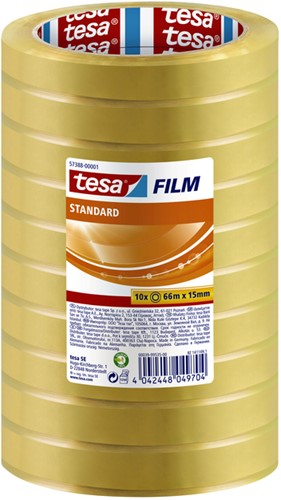 Plakband tesafilm® standaard 66mx15mm transparant