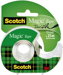 Plakband Scotch Magic 810 19mmx25m onzichtbaar + afroller