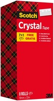 Plakband Scotch Crystal 600 19mmx33m transparant 7+1 gratis-2