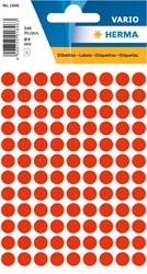 Etiket HERMA 1846 rond 8mm fluor rood 540stuks