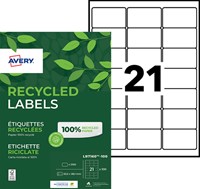 Etiket Avery LR7160-100 63.5x38.1mm recycled wit 2100stuks-1