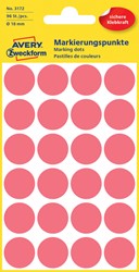 Etiket Avery Zweckform 3172 rond 18mm lichtrood 96 etiketten