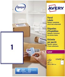 Etiket Avery L7167B-100 199.6x289.1mm blockout 100 etiketten