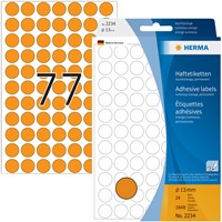 Etiket HERMA 2234 rond 13mm fluor oranje 1848stuks-1