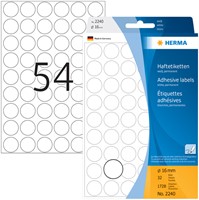 Etiket HERMA 2240 rond 16mm wit 1728stuks-2