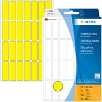 Etiket HERMA 2361 13x40mm geel 896 stuks-2