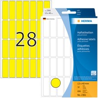 Etiket HERMA 2361 13x40mm geel 896 stuks-3