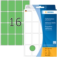 Etiket HERMA 2455 25x40mm groen 512stuks-2