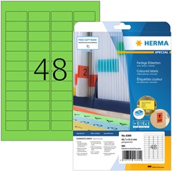 Etiket HERMA 4369 45.7x21.2mm verwijderbaar groen 960stuks