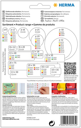 Etiket HERMA 2495 52x82mm groen 128stuks-1