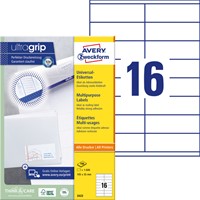 Etiket Avery Zweckform 3423 105x35mm wit 1600stuks-2