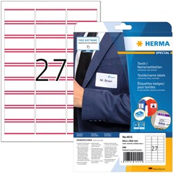 Naambadge etiket HERMA 4512 63.5x29.6mm wit/rood