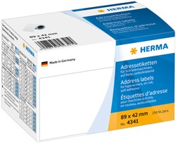 Etiket HERMA adres 4341 89X42mm op rol 250stuks