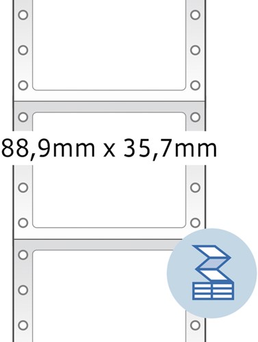 Etiket HERMA 8181 88.9x35.7mm 1-baans geel 2000stuks-2