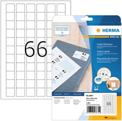 Etiket HERMA 8831 25.4x25.4mm mat wit 1650stuks