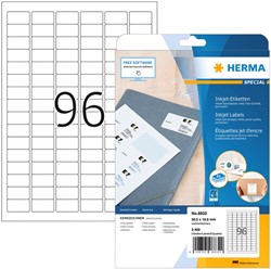 Etiket HERMA 8832 30.5x16.9mm mat wit 2400stuks