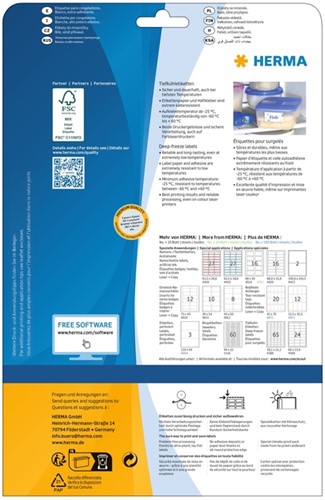 Etiket HERMA 4389 66x33.8mm diepvries wit 600stuks-2