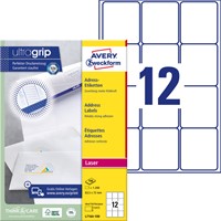 Etiket Avery L7164-100 63.5x72mm wit 1200 etiketten-2