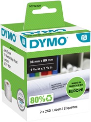 Etiket Dymo 99012 labelwriter 36x89mm adreslabel 520stuks
