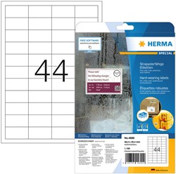 Etiket HERMA 4690 48.3x25.4mm weerbestendig wit 1100stuks