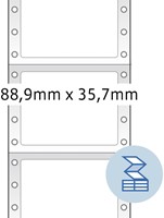 Etiket HERMA 8161 88.9x35.7mm 1-baans wit 2000stuks-2