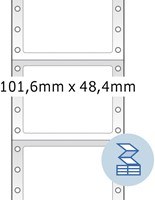 Etiket HERMA 8163 101.6x48.4mm 1-baans wit 2000stuks-2