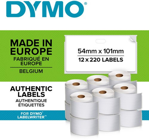 Etiket Dymo LabelWriter multifunctioneel 32x57mm 12 rollen á 1000 stuks wit-3