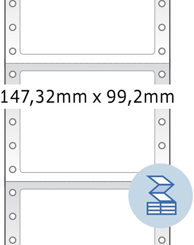 Etiket HERMA 8292 147.3x99.2mm 1-baans wit 3000stuks-2