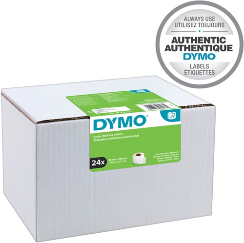 Etiket Dymo labelwriter 13187 36mmx89mm adres doos à 24 rol à 260 stuks-14