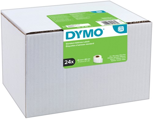 Etiket Dymo LabelWriter adressering 28x89mm 24 rollen á 130 stuks wit-12