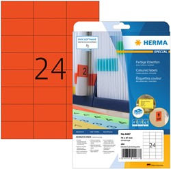 Etiket HERMA 4467 70x37mm verwijderbaar rood 480stuks