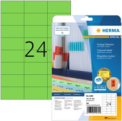 Etiket HERMA 4469 70x37mm verwijderbaar groen 480stuks